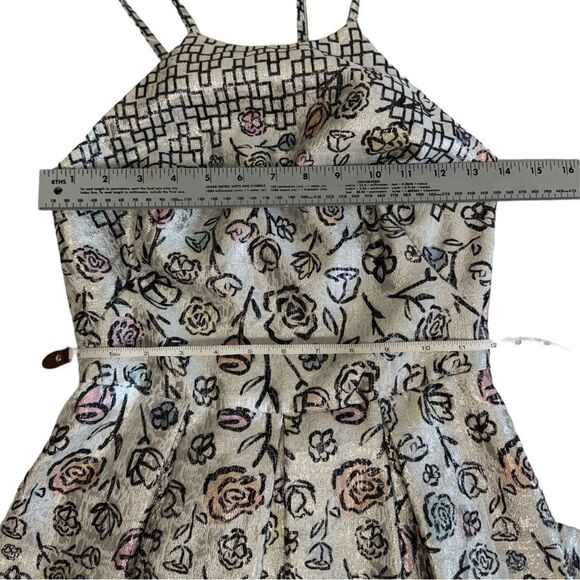 Floral Print Halter Midi‎ Dress Party Cocktail Special Occasion - Picture 8 of 9